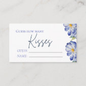 Bloemige "Raad hoeveel kussen" Bruidsfeest spel Informatiekaartje (Voorkant)