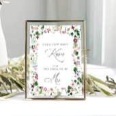 Bloemige raad hoeveel kussen bruidsfeest spel poster