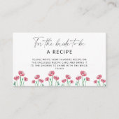 Bloemige recept voor de aanstaande bruid informatiekaartje (Voorkant)