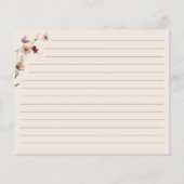 Bloemige Receptkaart (Achterkant)