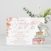 Bloemige Reis van Juffrouw naar Mevrouw Bruidsfees Kaart (Staand voorkant)