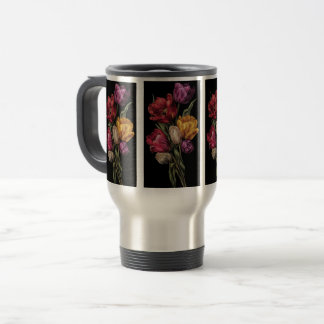 Bloemige Reiskoffiebeker – Elegante Vintage Bloem Reisbeker