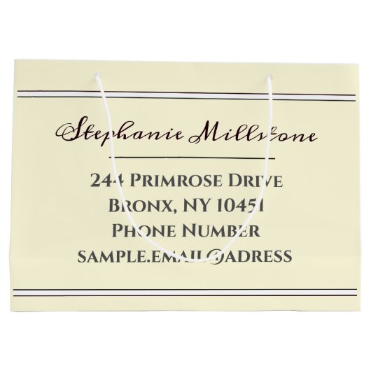 Bloemige Retro Lente Bloemen Sleutelbloem Professi Groot Cadeauzakje (Achterkant)