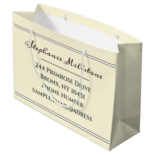 Bloemige Retro Lente Bloemen Sleutelbloem Professi Groot Cadeauzakje (Achterkant Gekanteld)