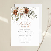 Bloemige Roest Crème Groen Bruidsdouche Kaart