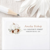 Bloemige Roest Crème Pompoen Herfst Retouradres Etiket (Insitu)