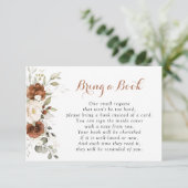 Bloemige Roestige Pompoen Baby Shower Breng een Bo RSVP Kaartje (Staand voorkant)