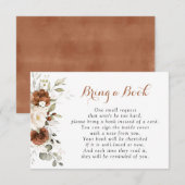 Bloemige Roestige Pompoen Baby Shower Breng een Bo RSVP Kaartje (Voorkant / Achterkant)