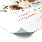 Bloemige Roestige Pompoen Herfst Baby Shower Luier Poster (Hoek)