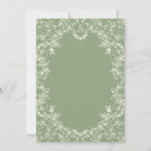 Bloemige Romantiek Chinoiserie Salie Bruidscadeau Kaart (Achterkant)