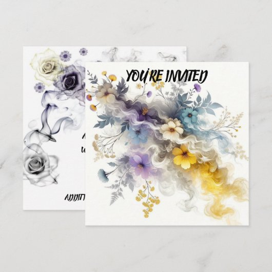 Bloemige Rookkleur: Delicate Schoonheid in Levendi Kaart (Voorkant / Achterkant)