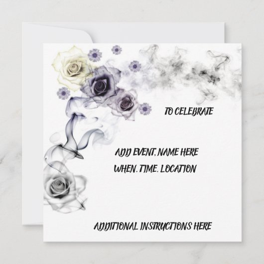 Bloemige Rookkleur: Delicate Schoonheid in Levendi Kaart (Achterkant)