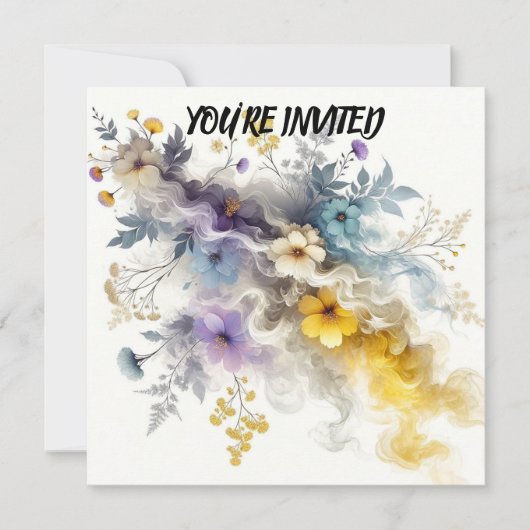 Bloemige Rookkleur: Delicate Schoonheid in Levendi Kaart (Voorkant)