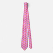 Bloemige Roos Patronen Heet Roze Abstracte Cadeau  Stropdas (Voorkant)