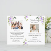 Bloemige rouwfoto-herdenkingsdienstprogramma (Staand voorkant)