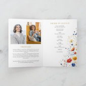 Bloemige Rouwherdenkingsdienst Order Of Service Vo Programma (Binnen)