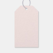 Bloemige Roze Gouden Confetti Bruidsdouche Cadeaulabel (Achterkant)