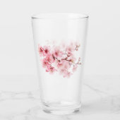 Bloemige Roze Kersenbloesem Glas (Achterkant)