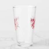 Bloemige Roze Kersenbloesem Glas (Links)