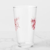 Bloemige Roze Kersenbloesem Glas (Rechts)