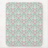 Bloemige Roze Knop Muismat (Voorkant)