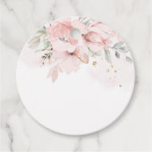 Bloemige roze Mimosa-bar lege saplabels Bedankjes Labels (Voorkant)