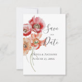 Bloemige Roze Moderne Trouw Save the Date (Voorkant)