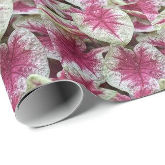 Bloemige Roze Planten Inpakpapier