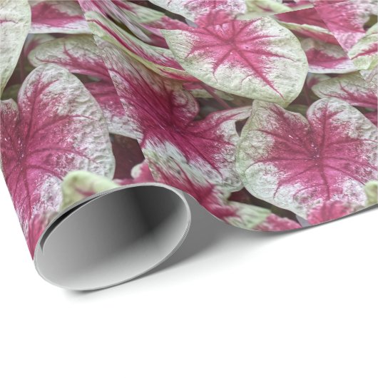 Bloemige Roze Planten Inpakpapier (Rol Hoek)