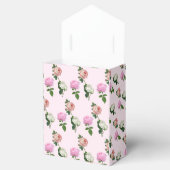 Bloemige Roze Rozen Dank Je Bedankdoosjes (Geopend)