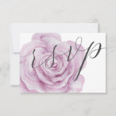 Bloemige Roze Waterverf Trouw RSVP (Voorkant)