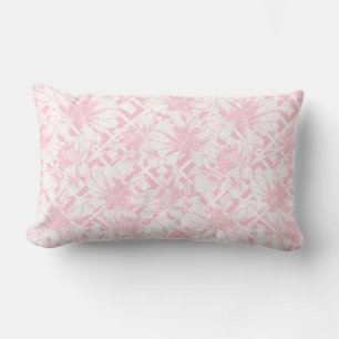 Bloemige Roze Witte Bloemen Botanische Shabby Chic Kussen