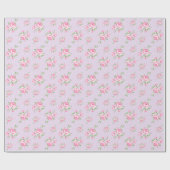  bloemige rozen classic polka-dot Lavendel Cadeaupapier (Vlak)
