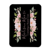  bloemige Rozen Naam Ingeschreven Magneet (Verticaal)