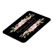  bloemige Rozen Naam Ingeschreven Magneet (Linkerzijde)