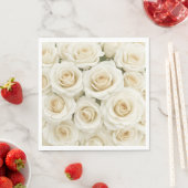 Bloemige rozen papieren servetten (Insitu)