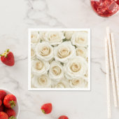 Bloemige rozen papieren servetten (Insitu)