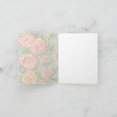 Bloemige rozen waterverf lege kaart (Binnen)