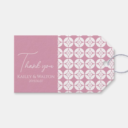 Bloemige ruit zeven schatten Hanabishi Shippo Japa Cadeaulabel (Voorkant (Horizontaal))