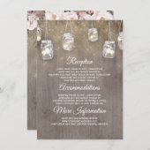 Bloemige Rustieke Trouwinformatie Gastkaart Informatiekaartje (Voorkant / Achterkant)