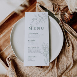 Bloemige Salie Groene Boho Menu