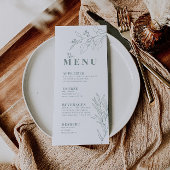 Bloemige Salie Groene Boho Menu