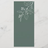 Bloemige Salie Groene Menu (Achterkant)