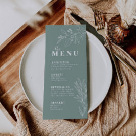 Bloemige Salie Groene Menu