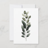 Bloemige Saliegroen & Blush Save The Date Kaarten (Achterkant)