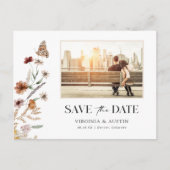 Bloemige Save The Date-ansichtkaart Briefkaart (Voorkant)
