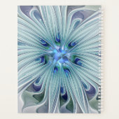 Bloemige schoonheid Abstract modern blauwe pastelb Planner (Achterkant)