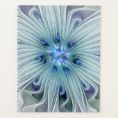 Bloemige schoonheid Abstract modern blauwe pastelb Planner (Voorkant)