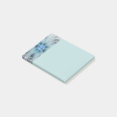 Bloemige schoonheid Abstract modern blauwe pastelb Post-it® Notes (Schuin)