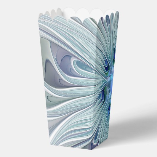 Bloemige schoonheid abstract moderne blauwe pastel bedankdoosjes (Achterkant)